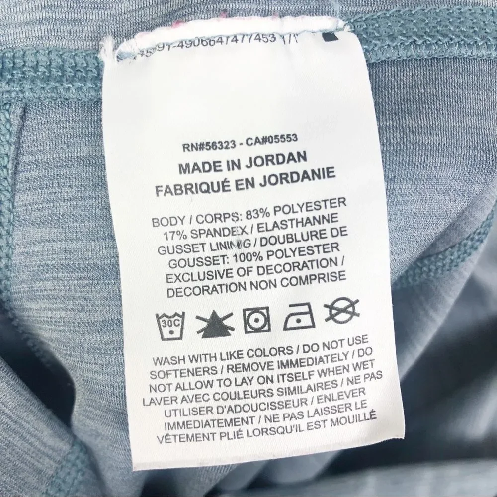 NIKE YOGA | Dusty Blue High Rise 7/8 Length Cinched Leggings Women’s Size Large